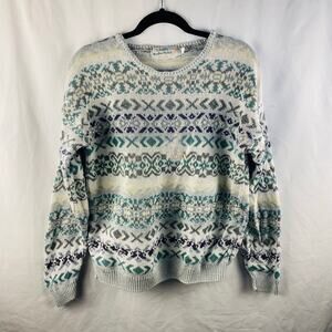 Vintage Quill's Woolen Market Fair Isle Pullover Sweater Made in Ireland